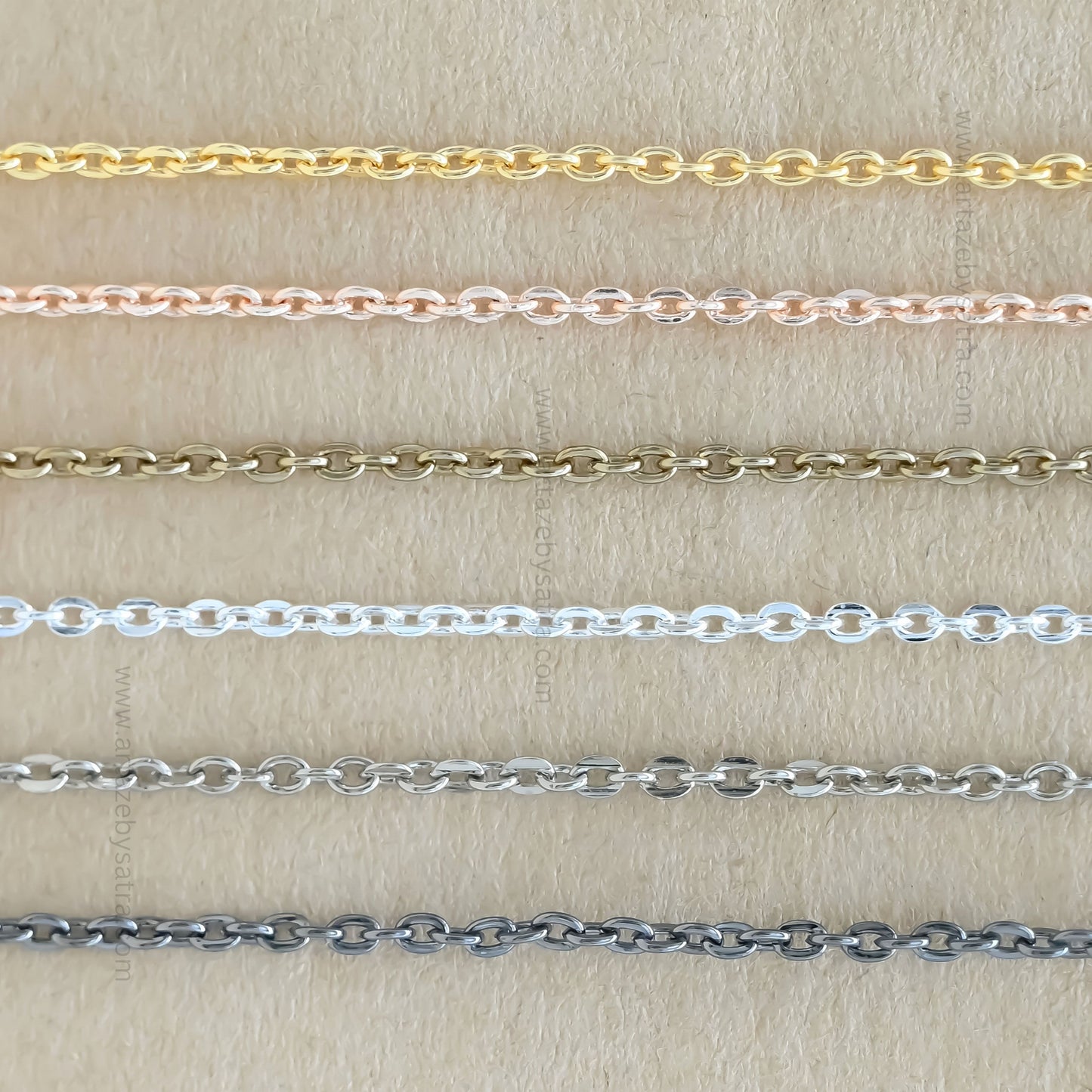 Iron Twisted Link O-Shaped Chain | Size : H-2mm W-2mm | Qty : 100g | IC09