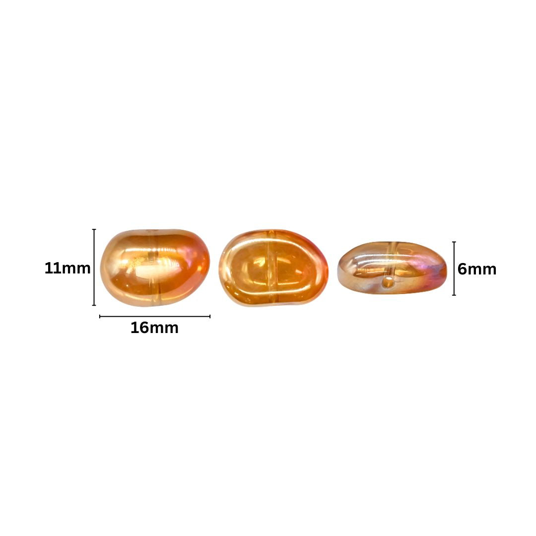 Stone Glass Beads | Size : 16mm | Qty : 1per line-50pcs approx