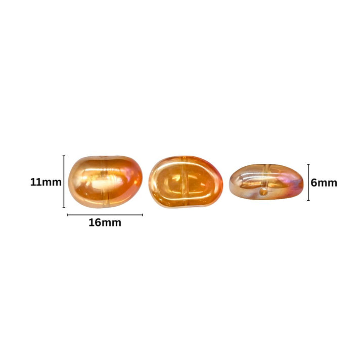Stone Glass Beads | Size : 16mm | Qty : 1per line-50pcs approx