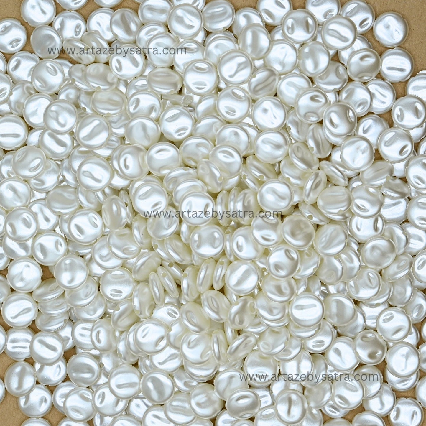 Flat Back Round Pearl Beads | PPB95