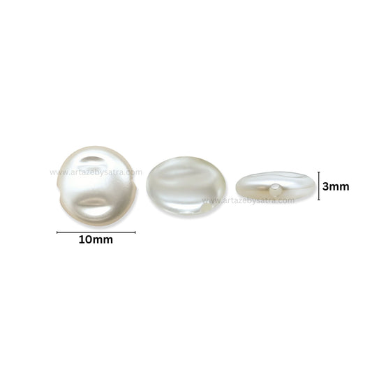 Flat Back Round Pearl Beads | PPB95