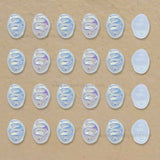 Oval AB Plastic Pearl (No Hole) | Size : 11mm | Qty : 50pcs | PPB79
