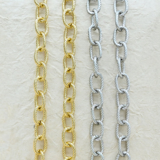 Aluminium Chain | Size : W-13mm H-18mm | Qty : 1mtr | JT-19-35-5