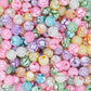 Assorted Cracked Round Exclusive Acrylic Beads | Size : 16mm | Qty : 10ps | PB210