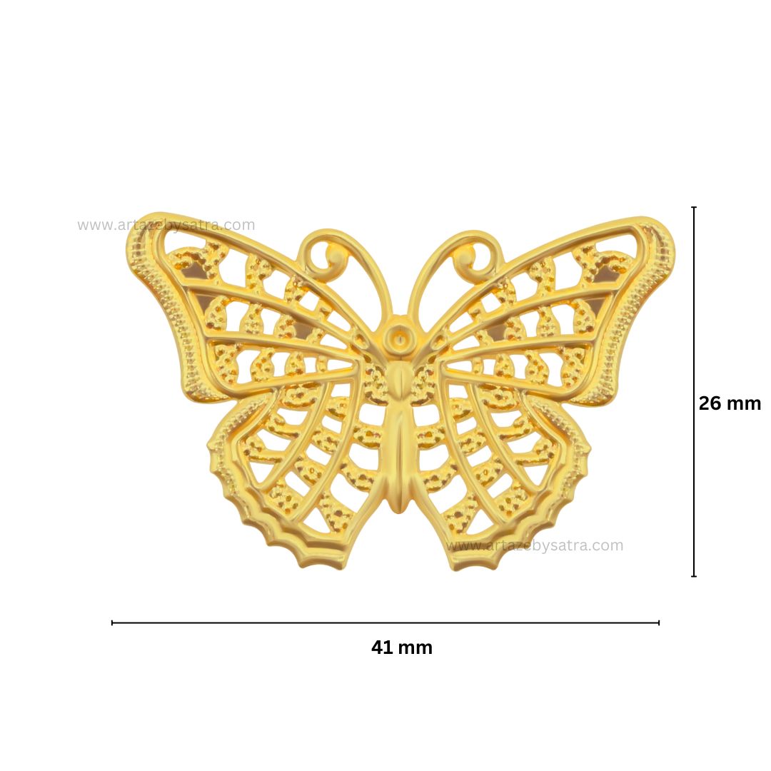 Butterfly Metal Art | Size : 26mm | Qty : 50pcs | F-6-6 | MA07