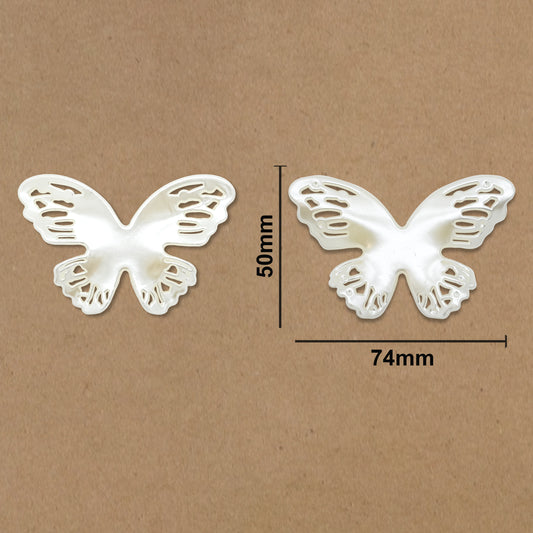 Plastic Pearl Butterfly | Size : 50mm | Qty : 500g | PPB69
