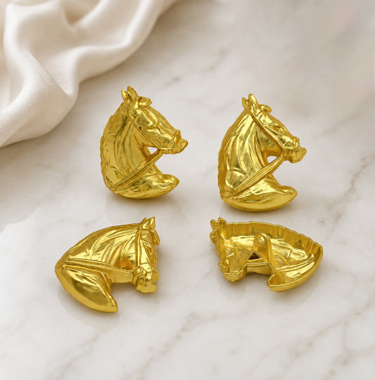 Horse Head Shank Button with Loop | Qty : 4pcs | G-1-20