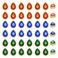 Drop Evil Eye Meenakari Kundan Beads | Size : 16mm | Qty : 12pcs | MKB68