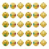 Brass Enamel Stone Charms Beads | High Quality | Size : 10mm | Qty : 4pcs