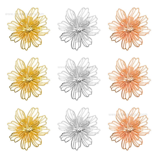 Flower Brass Etching | Size : 30mm | Qty : 10pcs | BF159