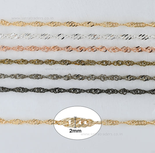 Iron Chain (Indian Plating) | Size : 2mm | IP03