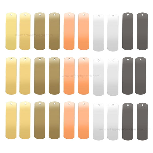 1 Loop Rectangle Matt Finish Metal Art | Size : 35mm | Qty : Qty : 100g | MF25