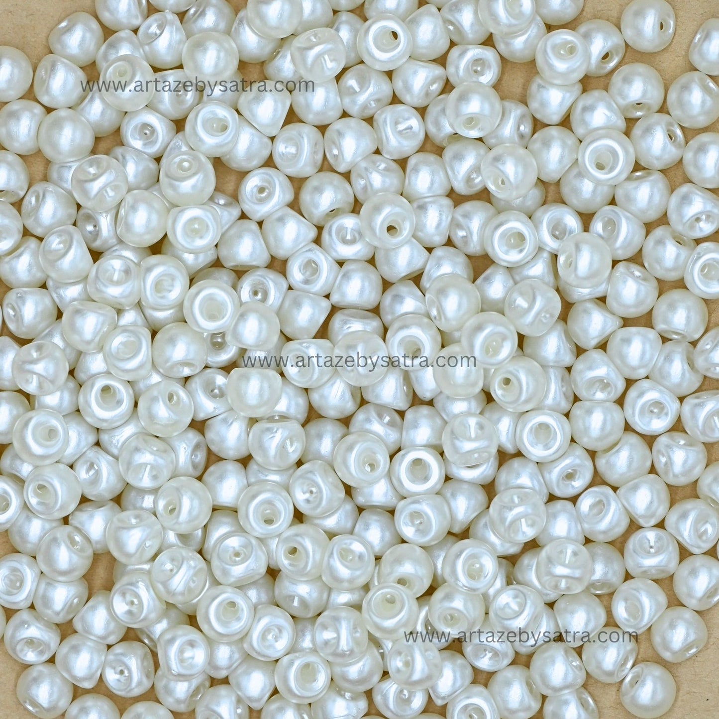 Irregular Round Faux Pearl Plastic Beads | Size : 8mm | PPB997