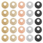 2 Loop Round Floral Matt Finish Metal Art | Size : 40mm | Qty : 10pcs | MF21