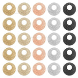 2 Loop Round Floral Matt Finish Metal Art | Size : 40mm | Qty : 10pcs | MF21