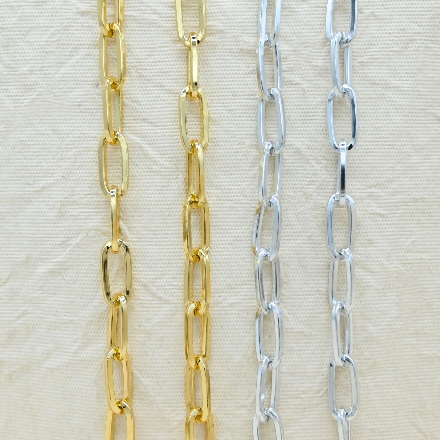 Aluminium Chain | Size : W-9mm H-19mm | Qty : 1mtr | JT-19-35-2