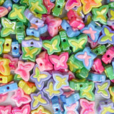Assorted Butterfly UV Coating Plastic Beads | Size: 15mm | 10pcs | PB164