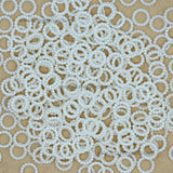 White Pearl Ring Plastic Beads | Size : 10mm | PPB98