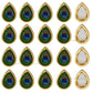 Drop Peacock Meenakari Kundan Beads | Qty : 12pcs | MKB21
