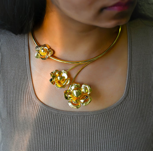 Brass Designer Choker | 18k Gold Plated (High Quality) | Qty : 1pc | DC45