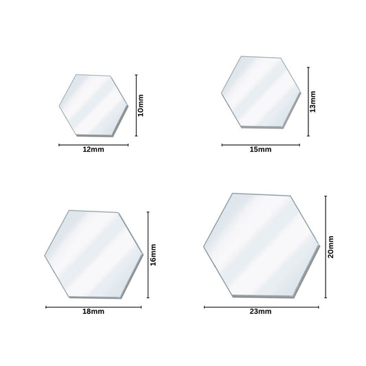 Hexagon Shape Mirror | Qty : 200grms | M07