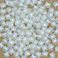 White Pearl Scallop Shell Shape Plastic Beads | Size : 11mm | PPB100
