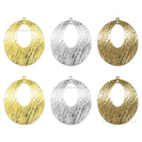 2 Loop Oval Shiny Finish Metal Art | Size : 49mm | Qty : 100g | MF17