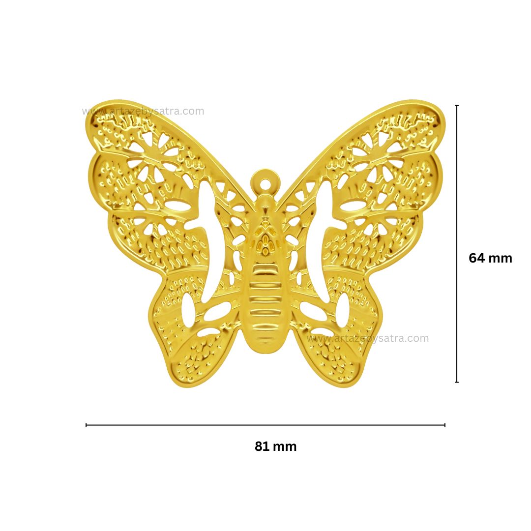Butterfly Metal Art | Size : 64mm | 10pcs | F-6-19 | MA09
