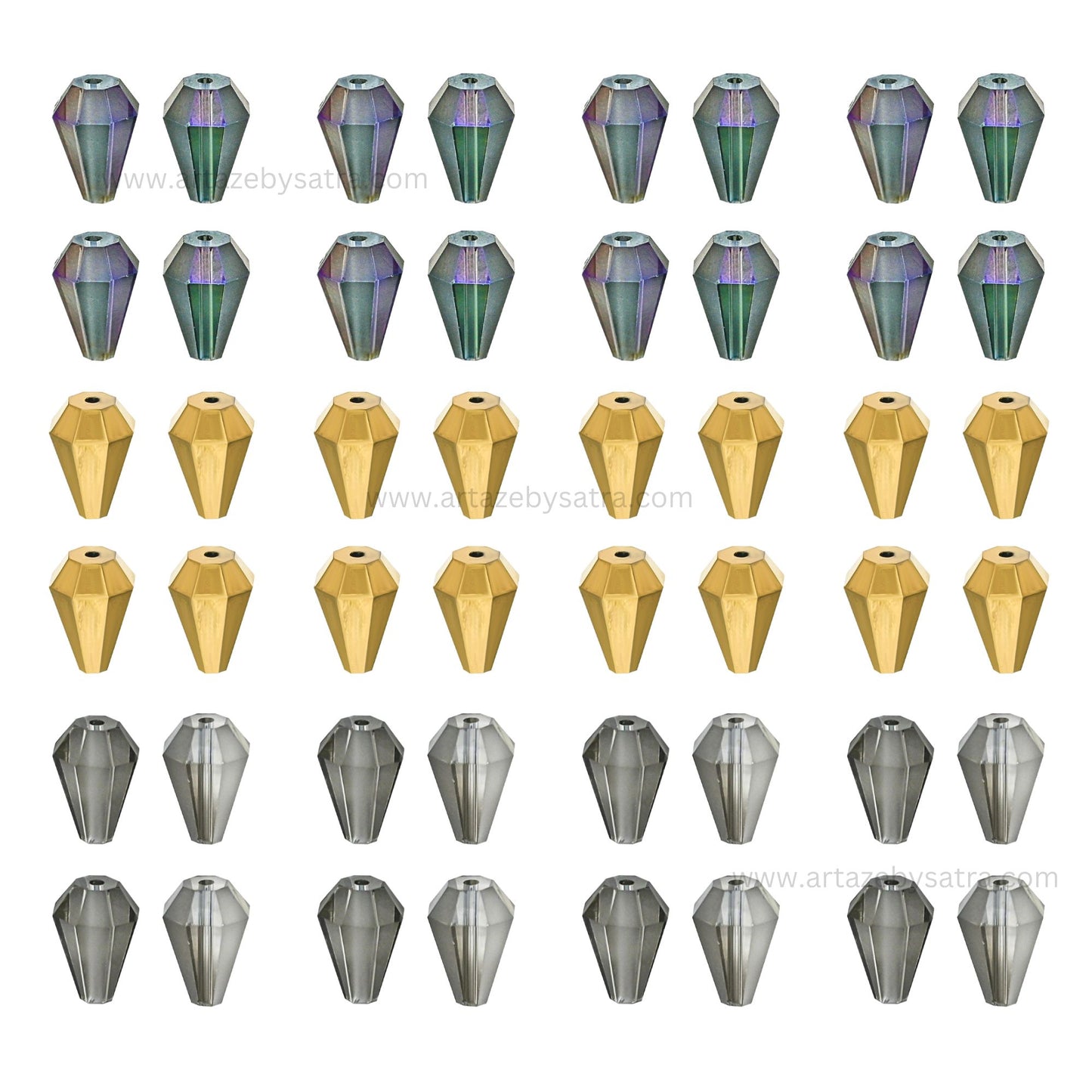 Faceted Cone Beads | Size : 14mm | Qty : 1 line-approx 35pcs | GB17