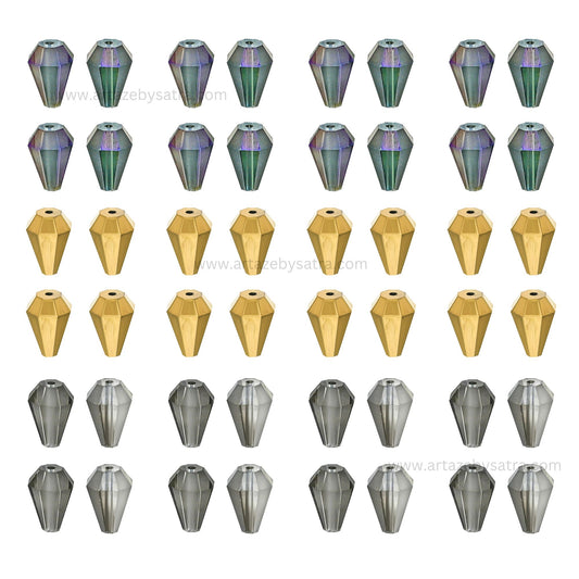 Faceted Cone Beads | Size : 14mm | Qty : 1 line-approx 35pcs | GB17