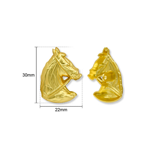 Horse Head Shank Button with Loop | Qty : 4pcs | G-1-20