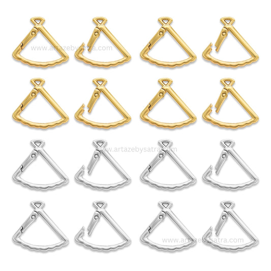 Triangle Fan Alloy Spring Gate Carabiners | Size : 32mm | Qty : 6pcs | BF126
