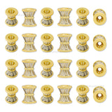 Elegant Gold Spacer Beads with Baguette Crystals | Size : 10mm | Qty : 1pc