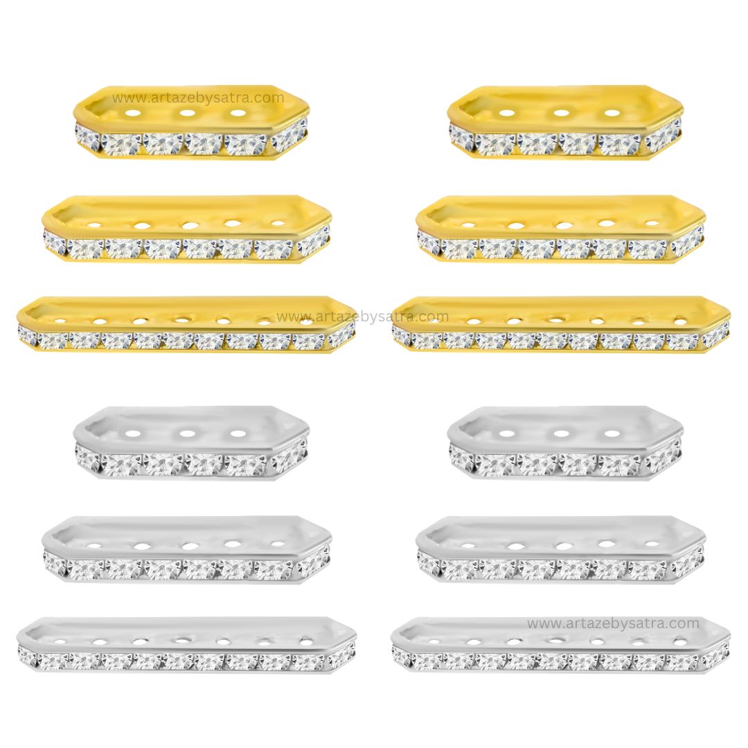 Crystal Spacer Bar Link Connectors | BF95