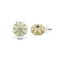 Flower-Shaped Ivory Gold Beads | Size : 10mm | PB99