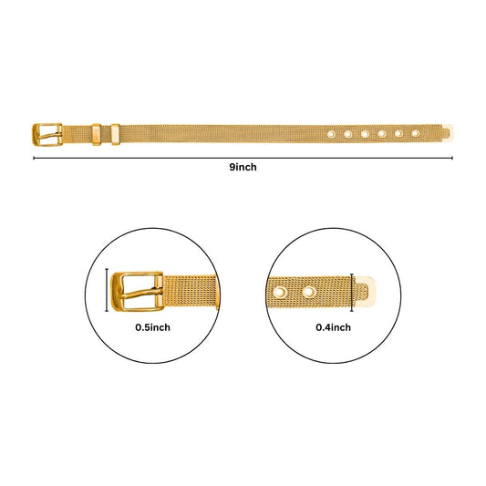 Plain Steel Mesh Bracelet Adjustable | Size : 9inch | Qty : 1pc | B14