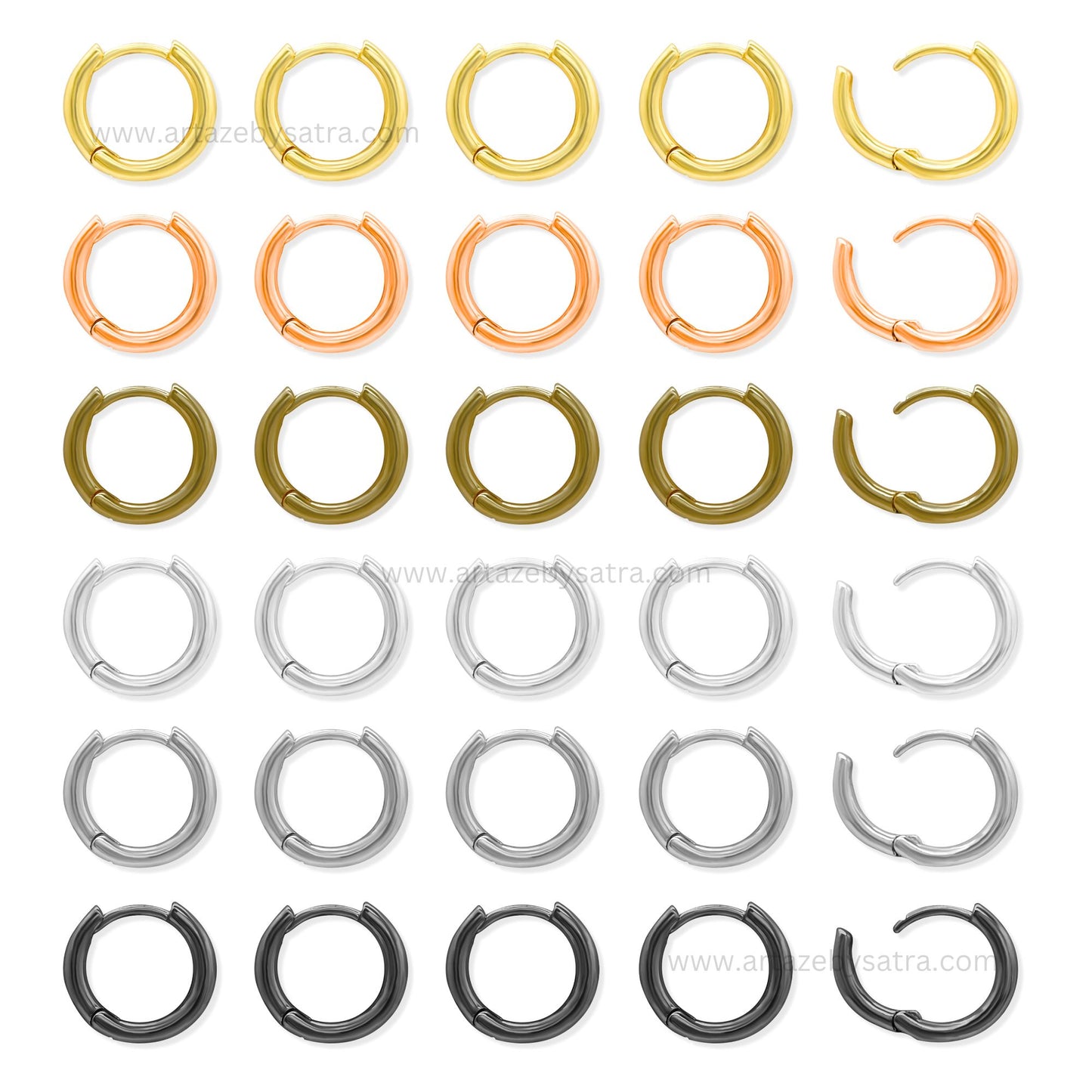 Brass Bali Earring Finding | High Quality | Size : 13mm | Qty : 4pcs | EF75