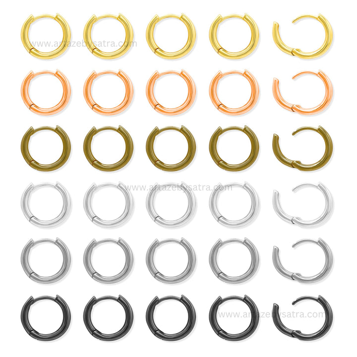 Brass Bali Earring Finding | High Quality | Size : 13mm | Qty : 4pcs