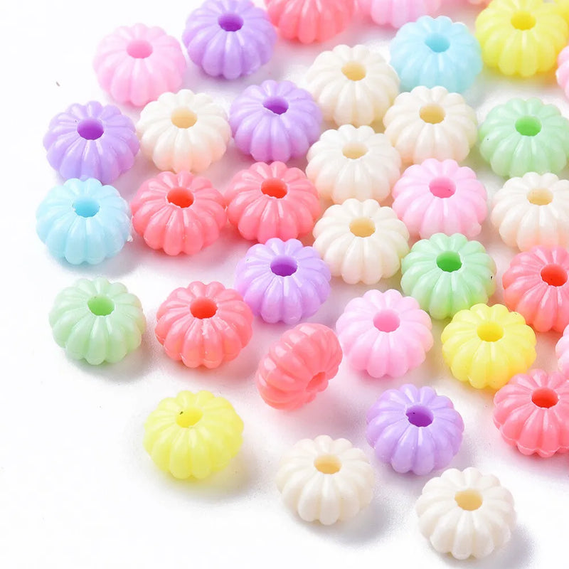Assorted Pumkin Pastel Plastic Beads | Size: 8mm