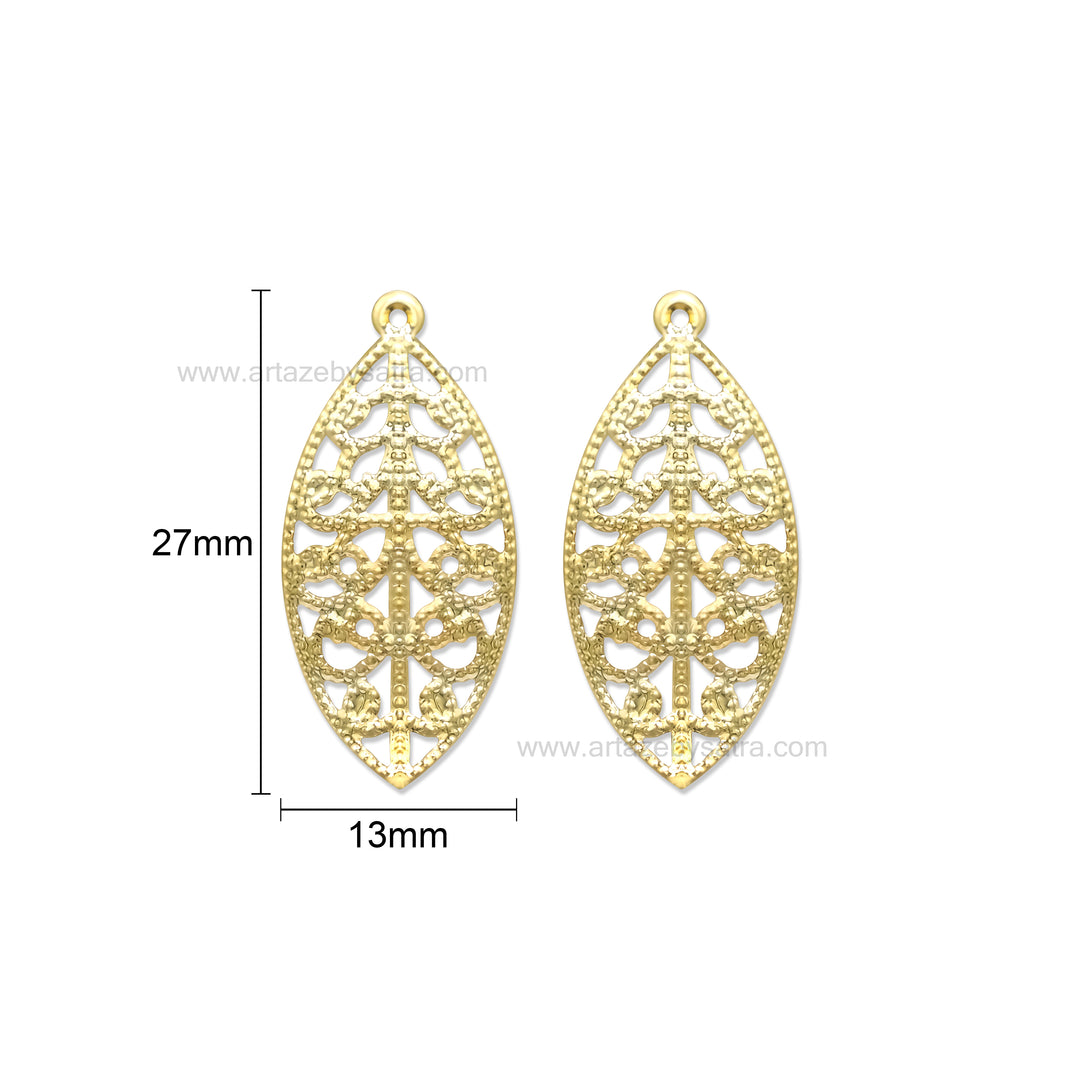 1 Hole Metal Art | Size : 27mm | Qty : 50pcs | MA513