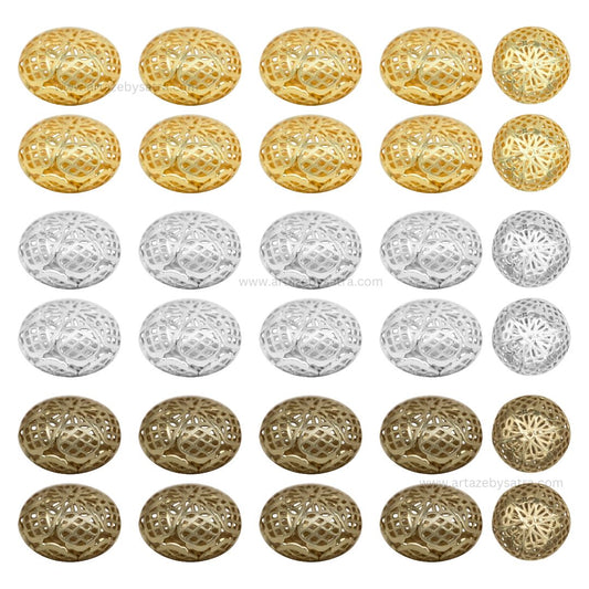 Designer Metal Balls | Size : 22mm | Qty : 500g | MA393