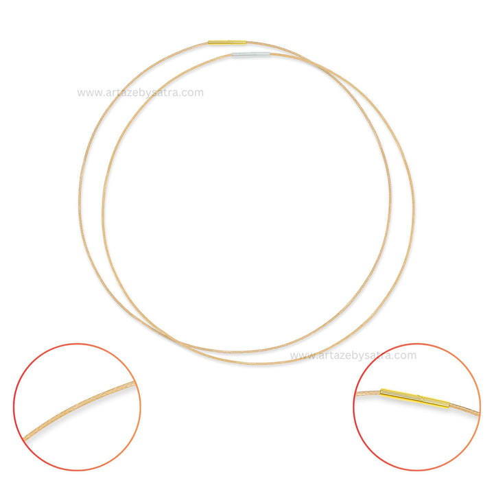 Nylon Cord Wax Rope Chain for Necklace | Size : 18inch | Qty : 1pc