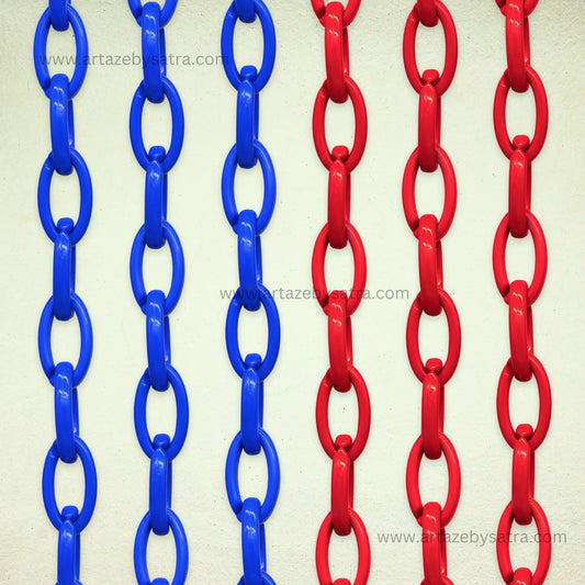 Acrylic Link Chain | Size : H-35mm W-19mm | 1mtr | AC27