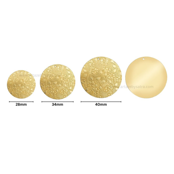 Floral Shiny Finish Metal Art | Qty : 10pcs | MA368
