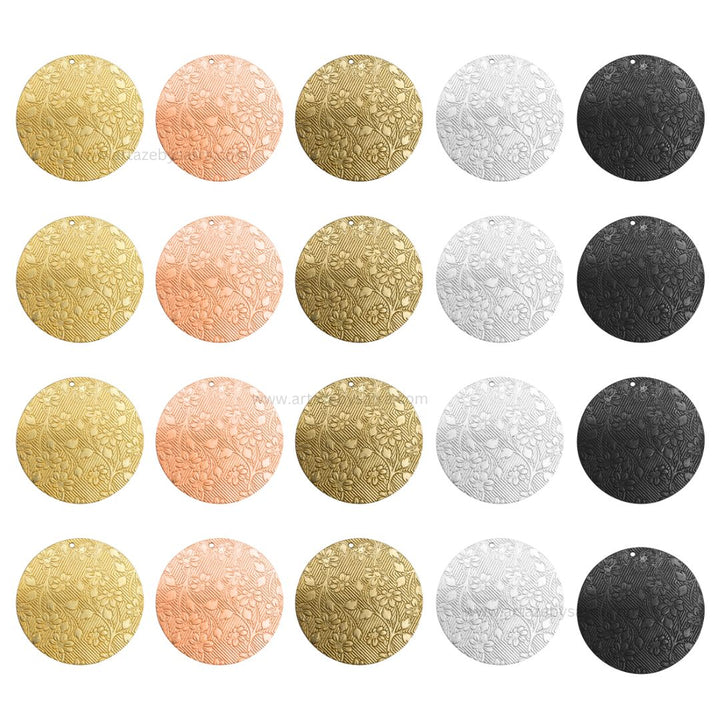 Floral Shiny Finish Metal Art | Qty : 10pcs | MA368
