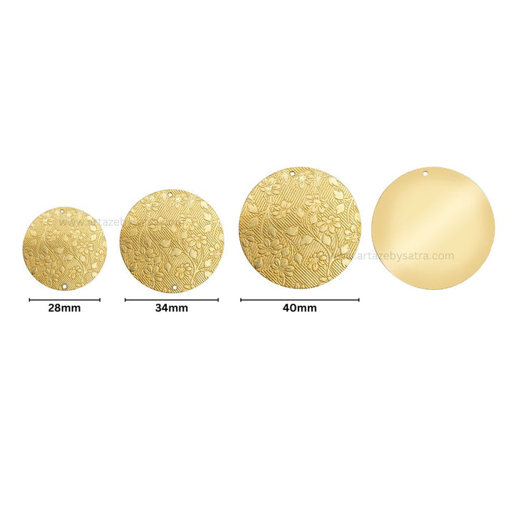 Floral Shiny Finish Metal Art | Qty : 10pcs | MA368