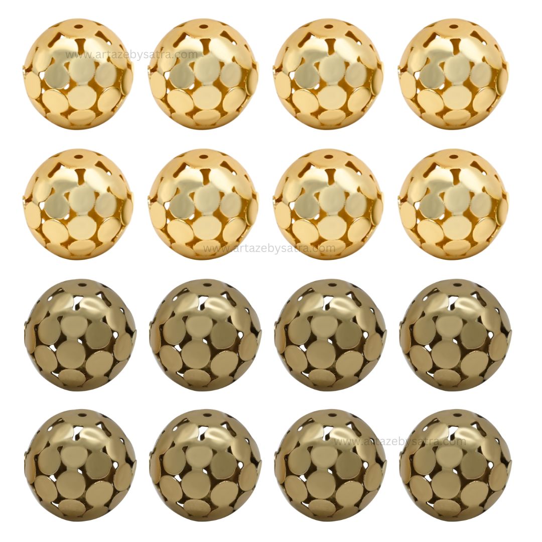 Designer Metal Balls | Size : 24mm | Qty : 500g | MA391