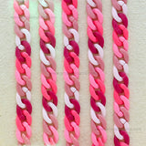 Two tone Acrylic Mask Chain | Size : H-17mm W-22mm | Qty : 1mtr | AC05
