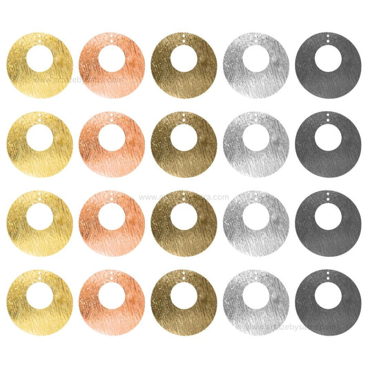 2 Loop Round Shiny Finish Metal Art | Size : 40mm | Qty : Qty : 100g | MF16