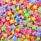 Assorted Star Plastic Beads | Size: 17mm | PB14